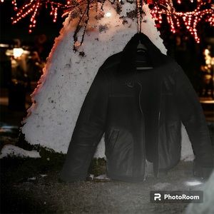 Tommy Hilfiger leather Shirling coat good condition slightly worn.